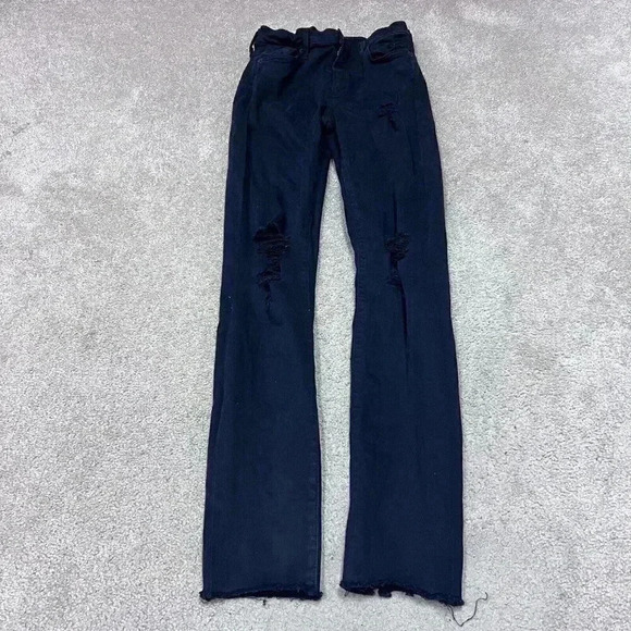 AGOLDE Denim - Agolde Jeans Women's Black Skinny Jegging Distressed Size 27 Pockets